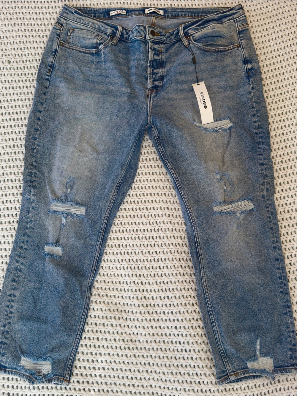 Vigoss Frankie High Rise Slim Straight Denim Jeans Size 22